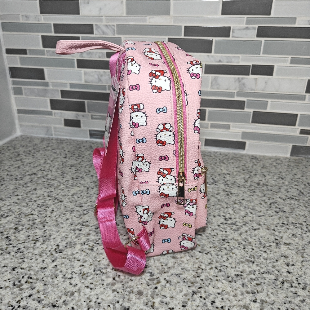 Hello Kitty Mini Backpack By Fast Forward (Pink, bow print) - Picture 4 of 6